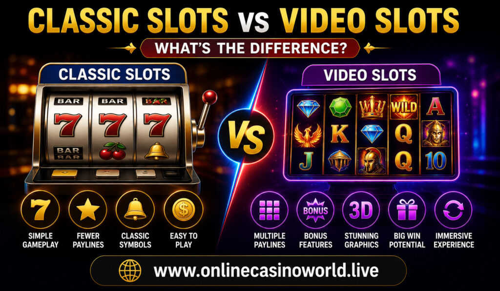 Classic Slots vs Video Slots What’s the Difference
