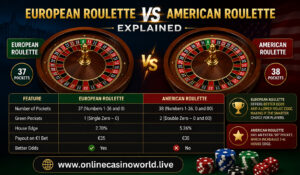 European Roulette vs American Roulette Explained