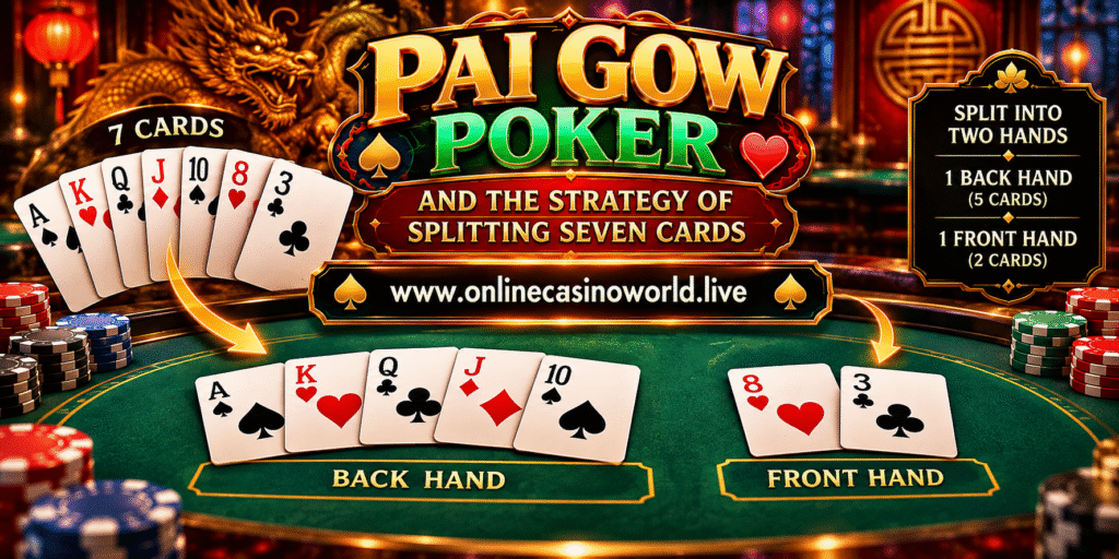 Pai Gow Poker and the Strategy of Splitting Seven Cards