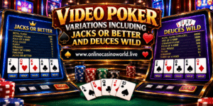 Video Poker Variations Including Jacks or Better and Deuces Wild